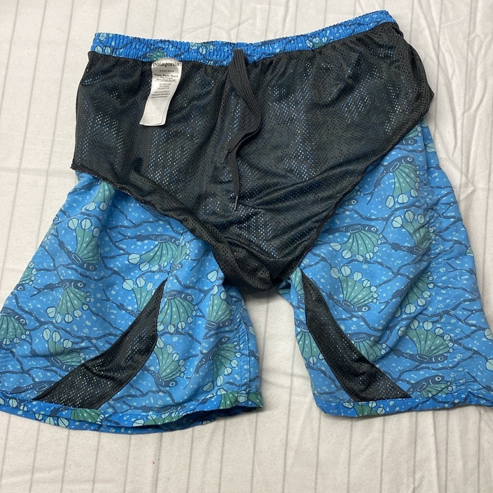 Patagonia Men's Blue Swim Shorts,Patagonia Worn Wear
M's Baggies‎ Longs SZ S - Picture 14 of 14